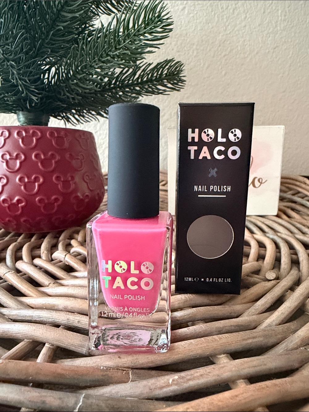 NIB Holo Taco Boardwalk Behavior Bright Pink Nail Polish, 0.4 fl oz Cruelty Free
